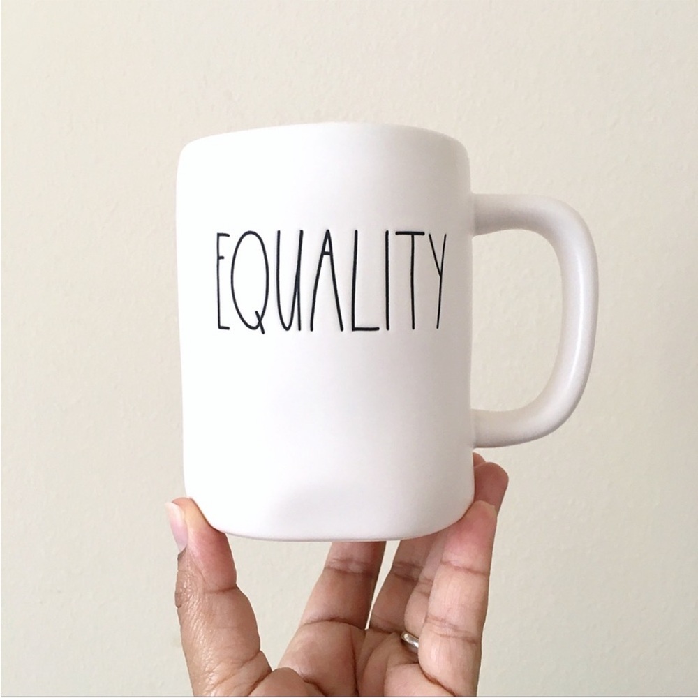 RAE DUNN Equality White Coffee Mug